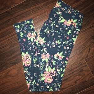 LuLaRoe Floral Leggings One Size NWOT